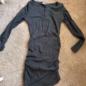 Dark Gray Long Sleeve Dress
